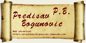 Predisav Bogunović vizit kartica